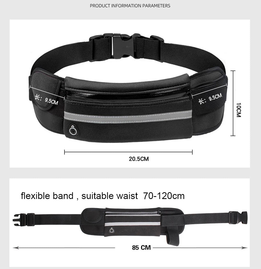 Waist Bag Men Sports Fanny Pack Mobile Phone Bag Gym Running Cell Phone