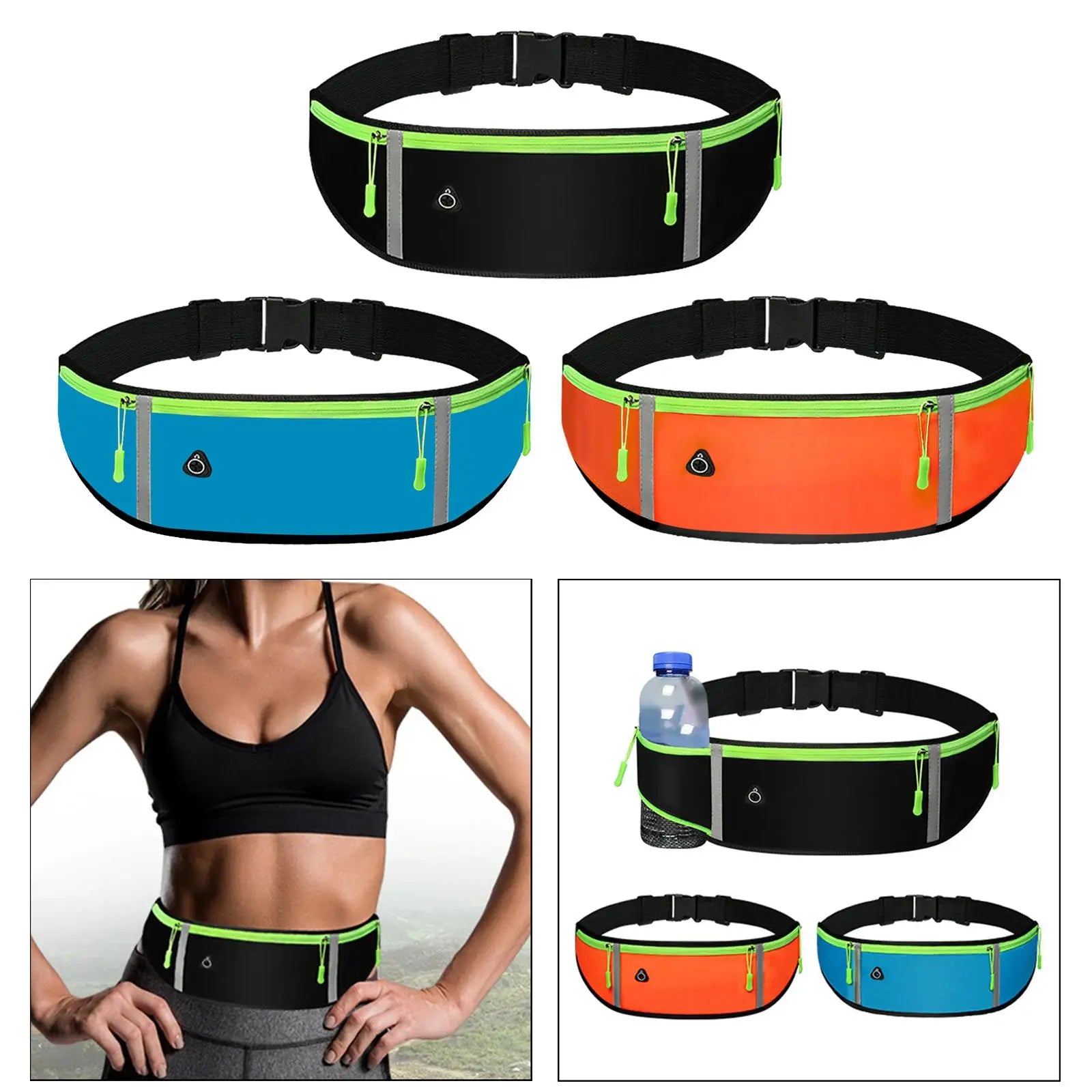 Waterproof Running Belt with Headphone Hole for Workouts