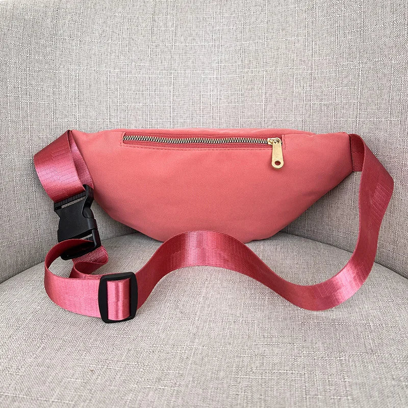 Womens Sports Mobile Phone Chest Crossbody Sling Waterproof Nylon Bag