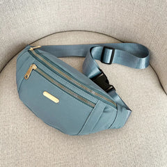 Womens Sports Mobile Phone Chest Crossbody Sling Waterproof Nylon Bag