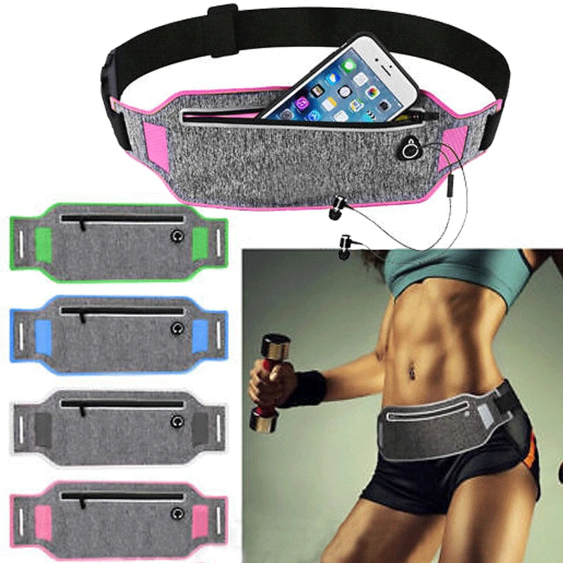 Sport Bum Bag Pack Travel Belly Waist Money Belt Zip Hiking