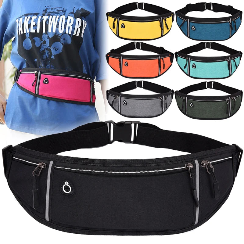 Waterproof Fanny Pack Outdoor Sport Zipper Crossbody Bag