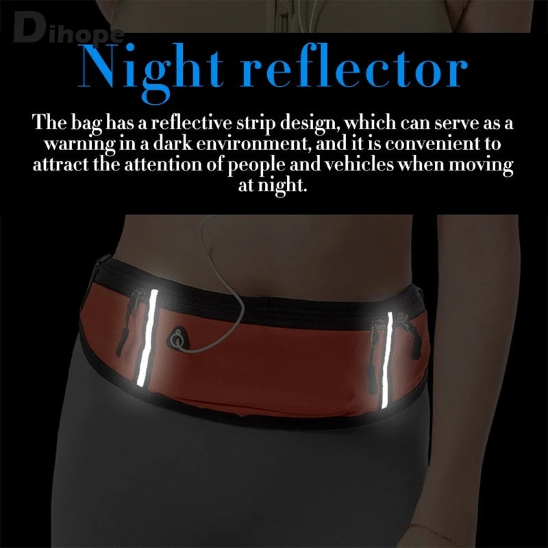Running Waist Bag Sports Belt Pouch Mobile Phone Case Men Women Hidden Pouch Gym