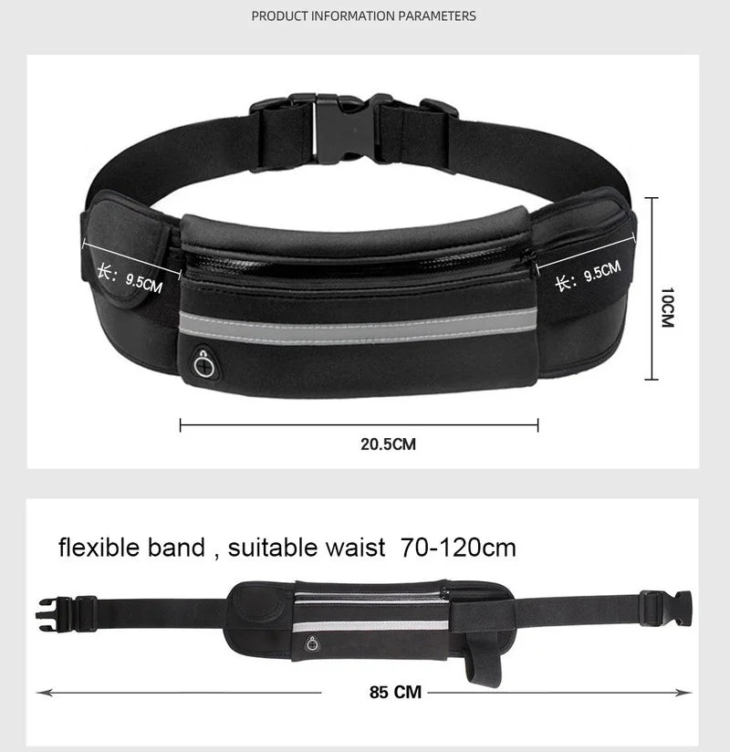 Waterproof Running Waist Bag Gym Belt Phone Holder Women Men