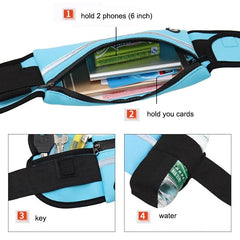 Waterproof Running Waist Bag Gym Belt Phone Holder Women Men