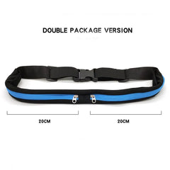 Waterproof Running Waist Bag Double Pocket Phone Outdoor Sports Bag