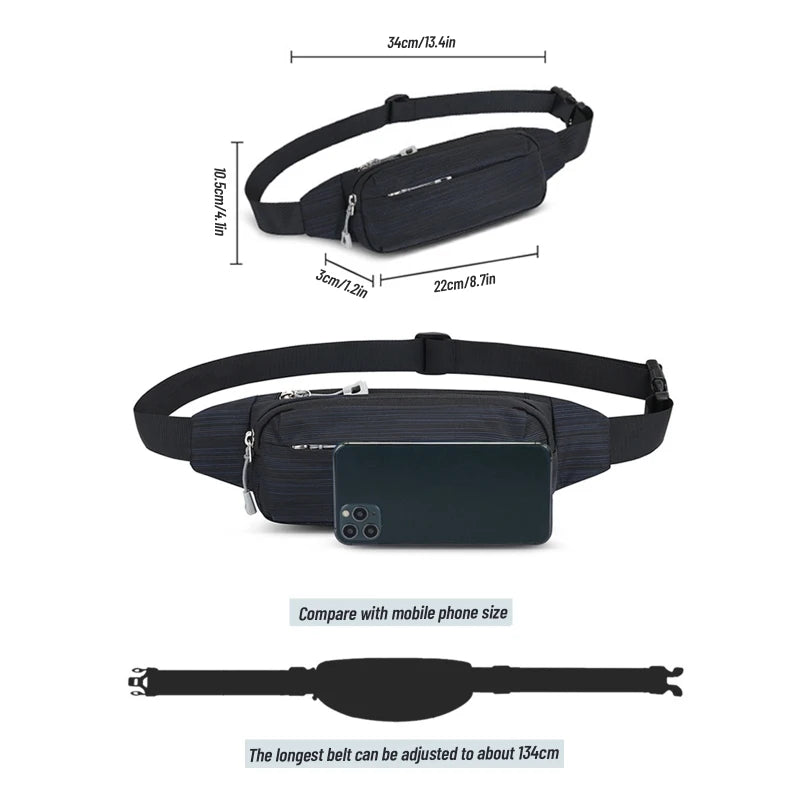 Running Waist Pack Crossbody Wallet Pouch Belt Fitness Bag