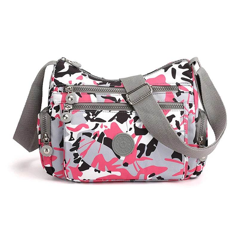 Rural Style Cloth Crossbody Women Shoulder Bag Nylon Waterproof Handbag