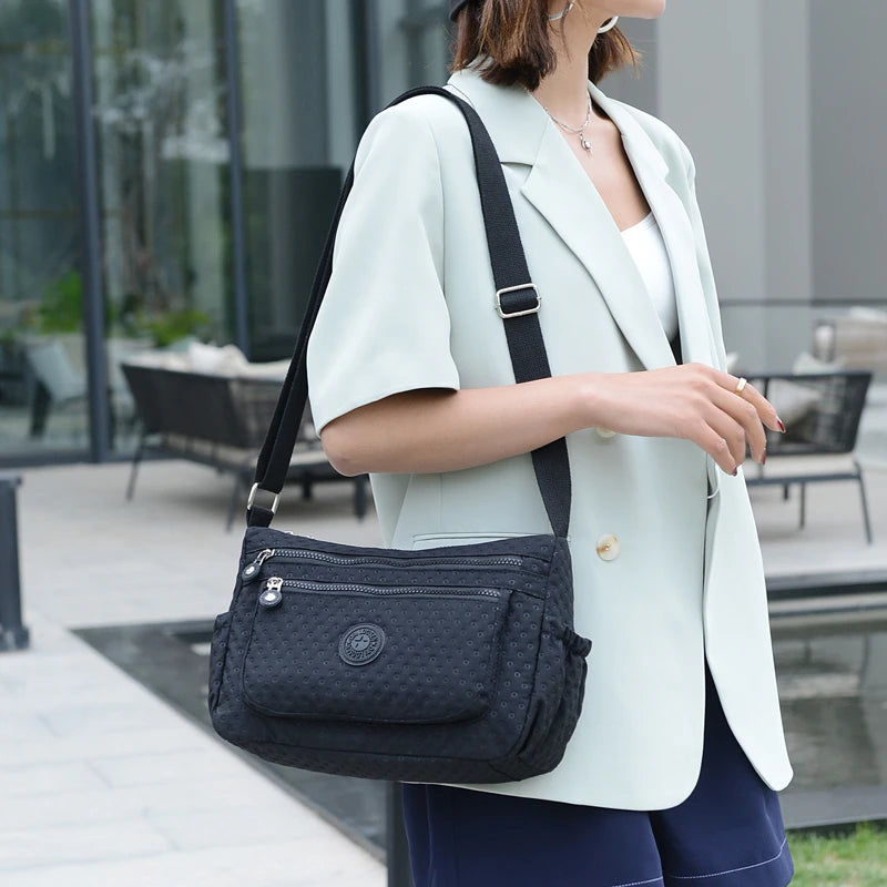 Rural Women Shoulder Bag Nylon Crossbody Bag Soft Women Purse