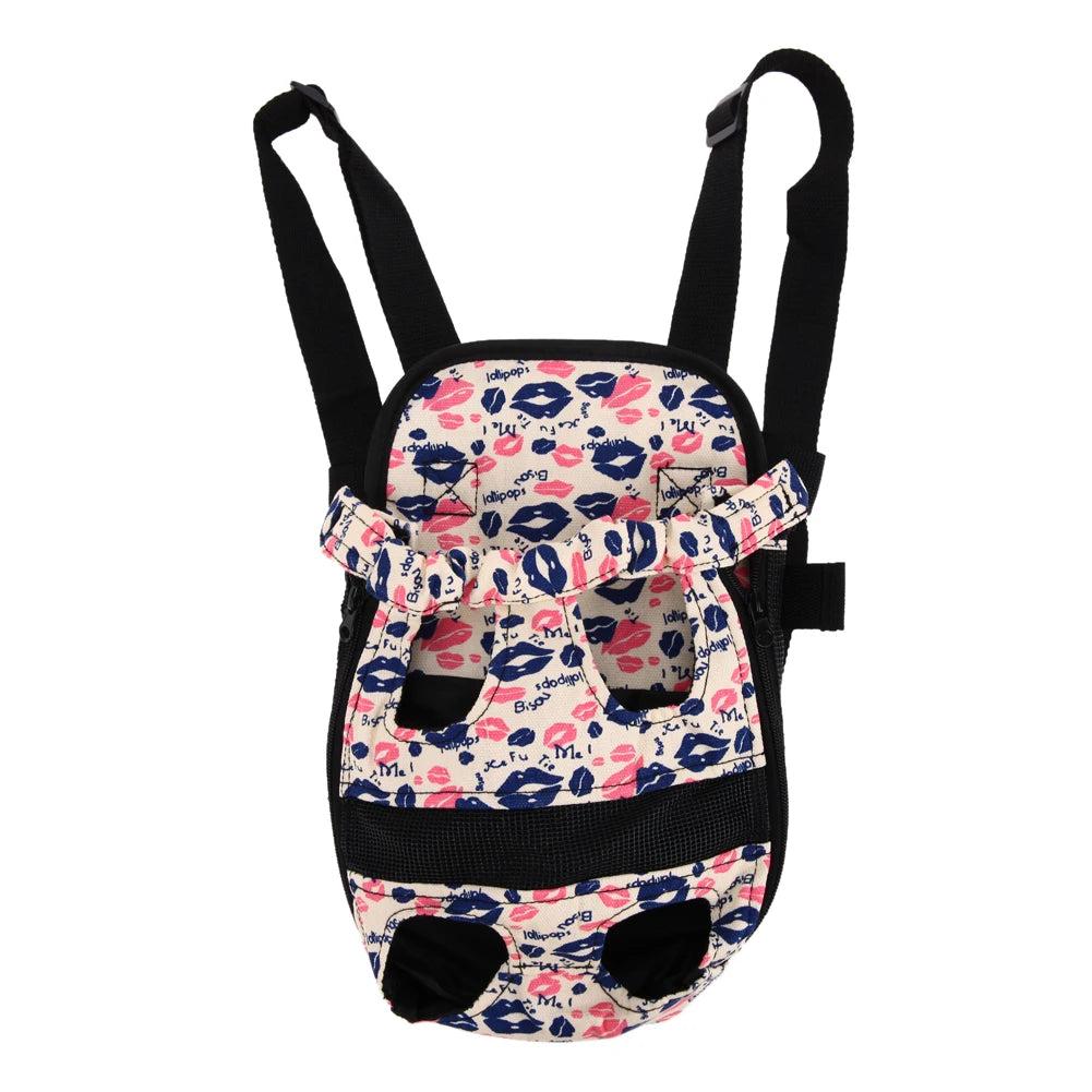 S/M/L Canvas Dog Carrier Outdoor Travel Dog Backpack Front Pet Bags