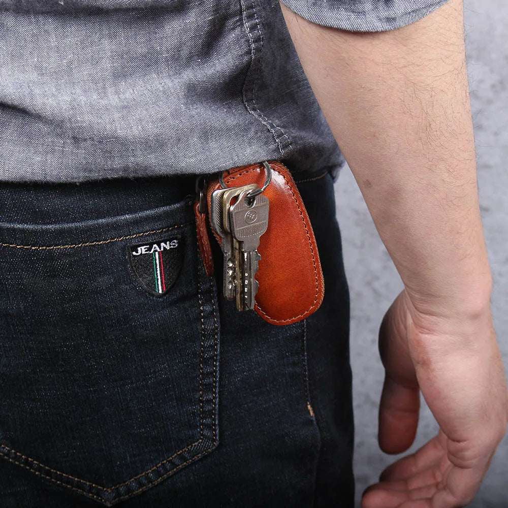 Vintage Style Leather Key Chain Men's Waist Car Key Chain