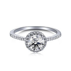 925 Silver Morse Artificial Diamond High Carbon Diamond Round Bag Seal Ring