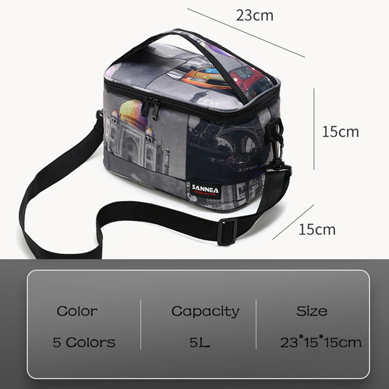 5L Thermo Cooler Bag Cartoon Portable Waterproof Ice Bag Insulated Lunch Box