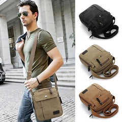 Canvas Shoulder Sling Bag Outdoor Crossbody Rucksack