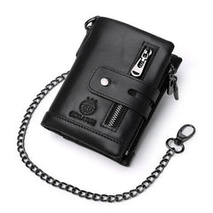 Engraved Name Men's Leather Wallet Picture Short Purse RFID Father's Gift