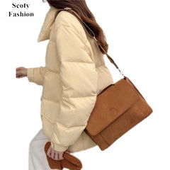 SCOFY Faux Suede Shoulder Bag for Women Widen Strap Handbag