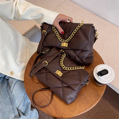 SCOFY Geometric Mini Chain Messenger Bag for Women