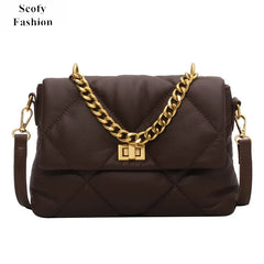 SCOFY Geometric Mini Chain Messenger Bag for Women