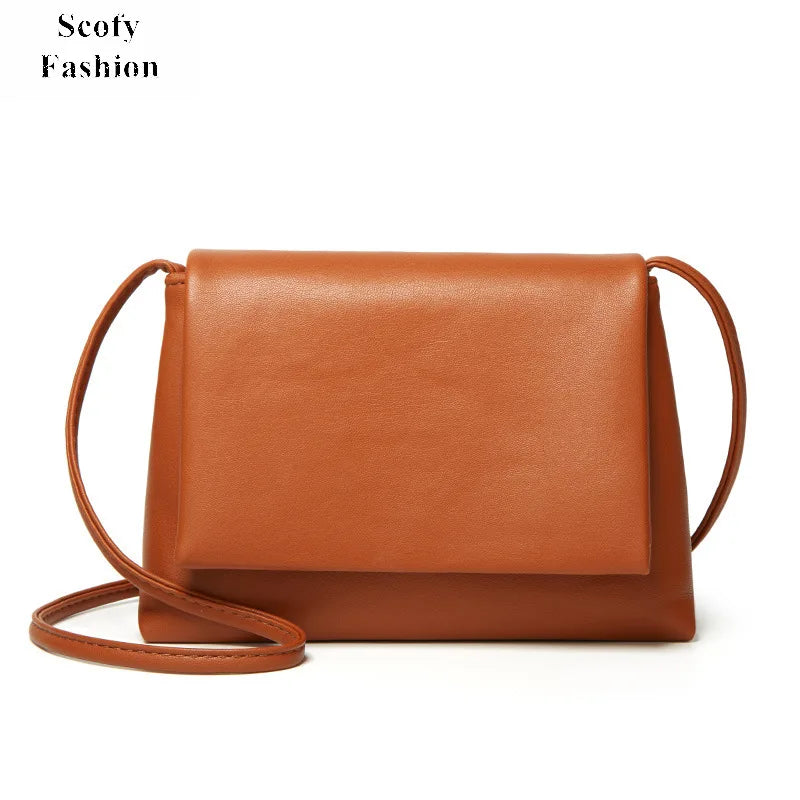 SCOFY Soft PU Leather Messenger Bag for Women Shoulder Bag
