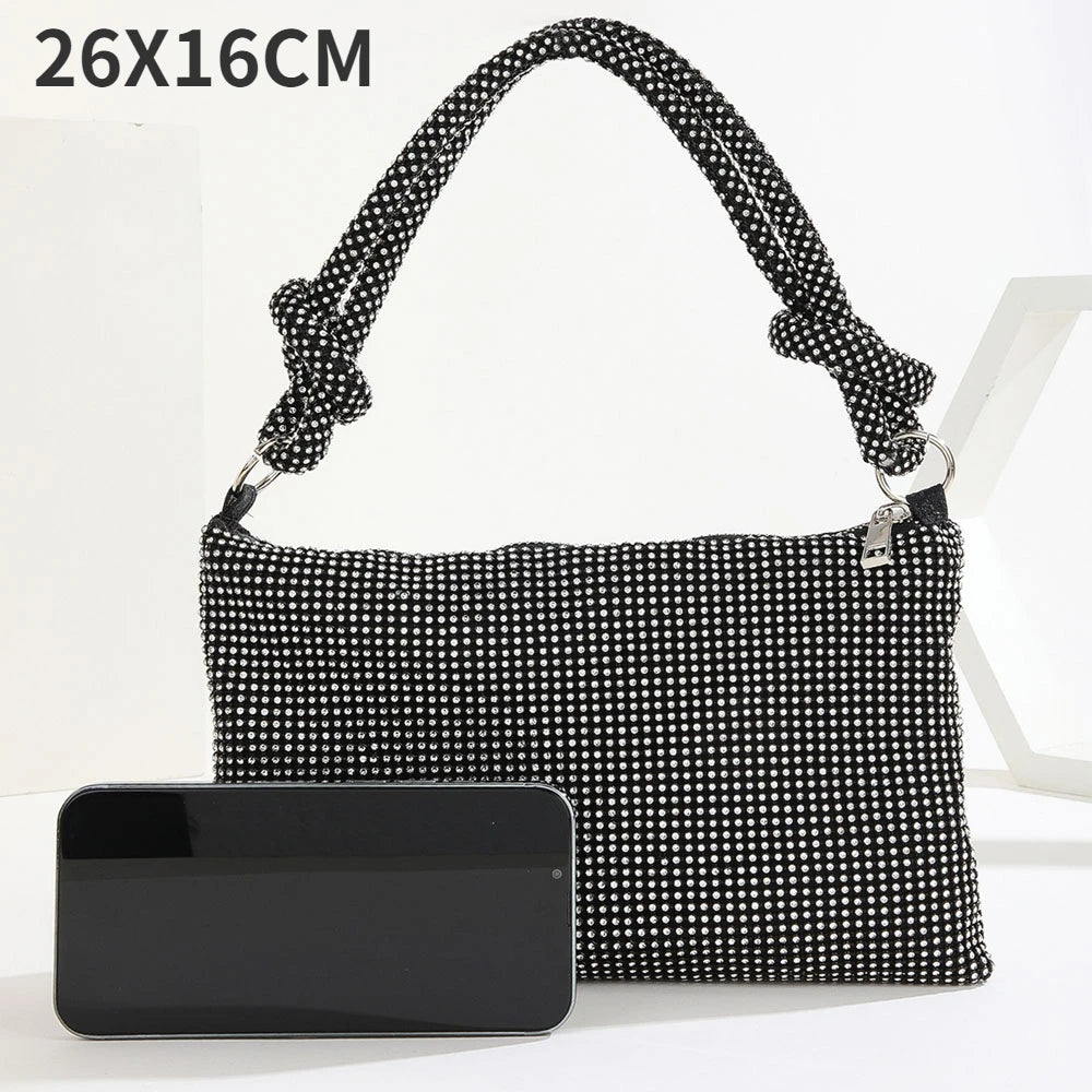 SCOFY Diamond Party Wedding Clutch Tote Bag Purses Handbags Women Rhinestones