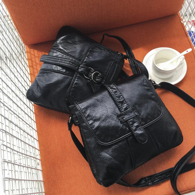 SCOFY Soft PU Leather Crossbody Bag for Women Small Travel Shoulder Bags