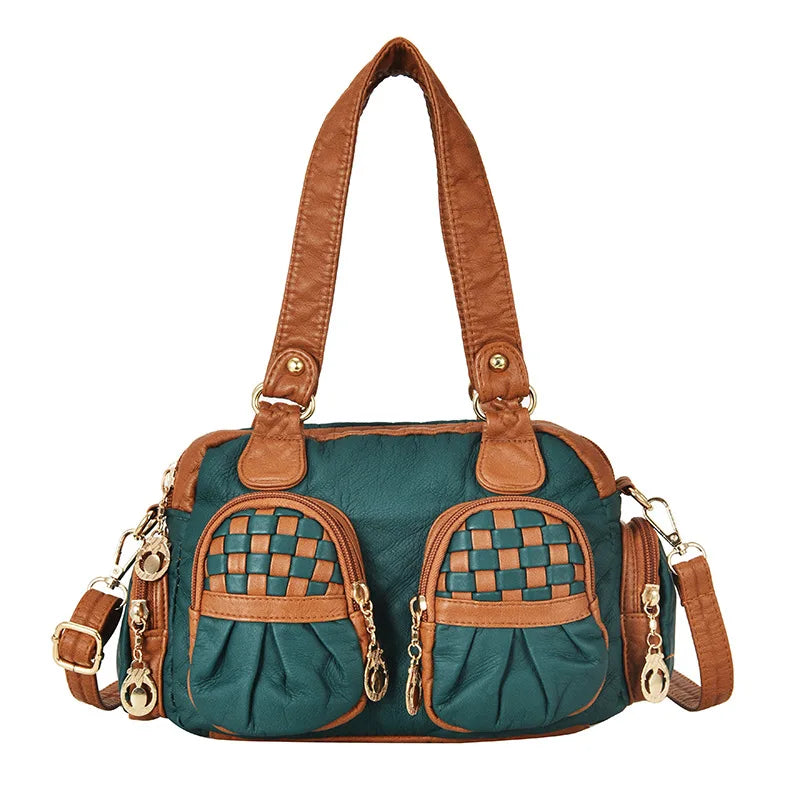 SCOFY Soft PU Leather Shoulder Bags for Women Tote Bags Purses