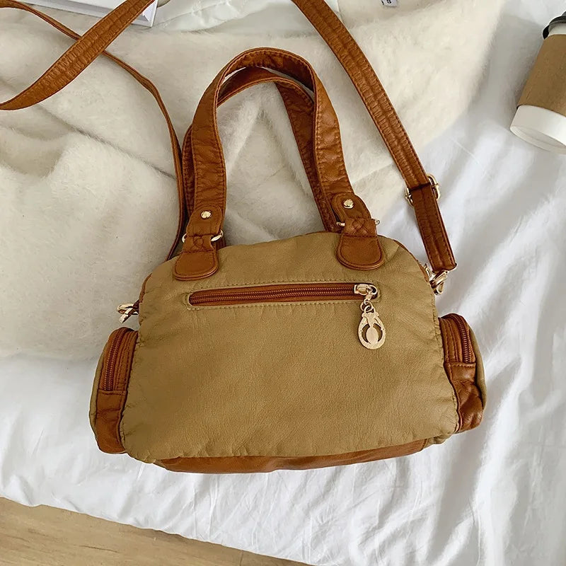 SCOFY Soft PU Leather Shoulder Bags for Women Tote Bags Purses