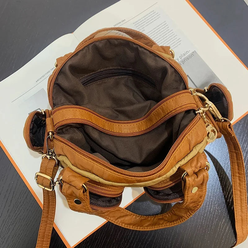 SCOFY Soft PU Leather Shoulder Bags for Women Tote Bags Purses