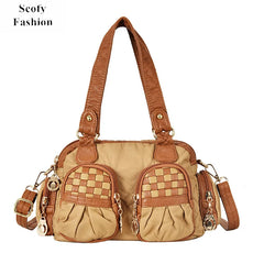 SCOFY Soft PU Leather Shoulder Bags for Women Tote Bags Purses