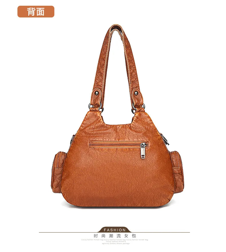 SCOFY High Woman Messenger Bag Soft Leather Handbags Famous Women Shoulder Tote
