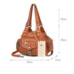 SCOFY High Woman Messenger Bag Soft Leather Handbags Famous Women Shoulder Tote