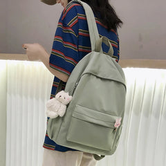 Waterproof Nylon Women Backpack Casual School Backpack For Teenage Girl