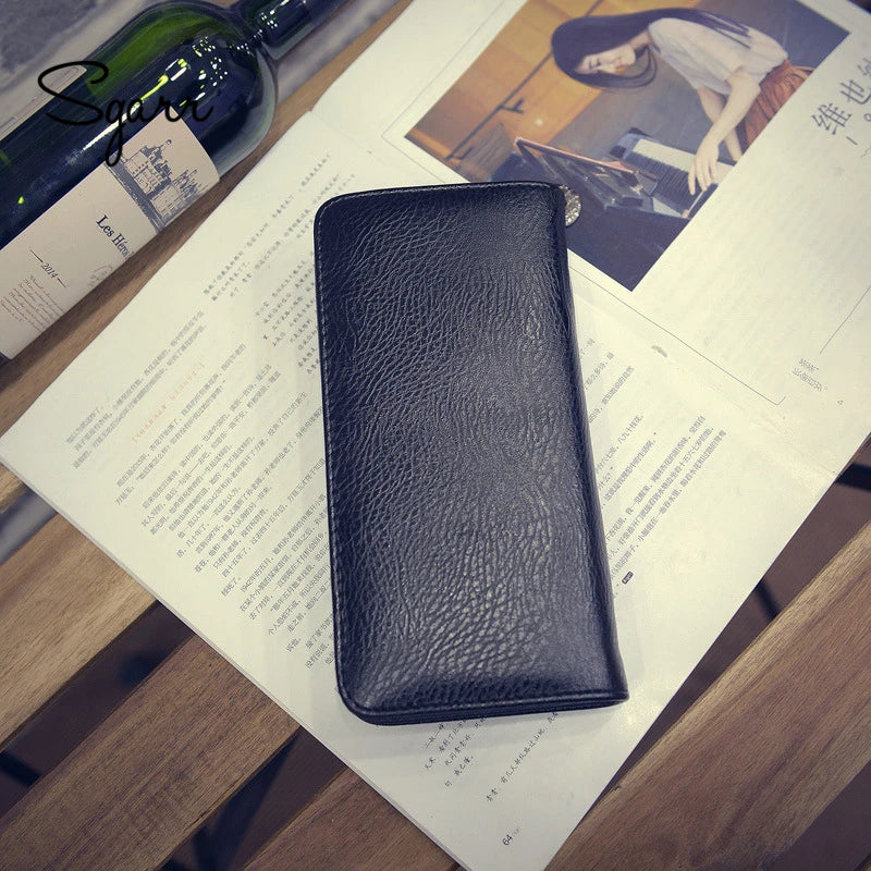 Vintage Leather Skull Rivet Women Clutch Bag
