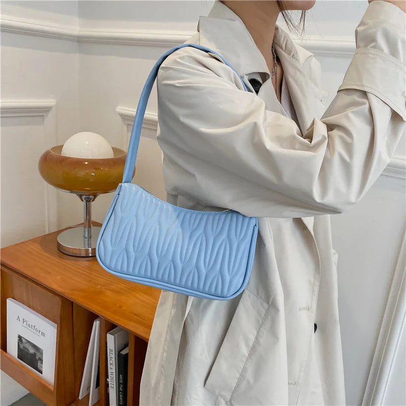 Women Shoulder Bag PU Leather Casual Messenger Underarm