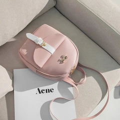 Leisure Women's Bowknot Backpack Solid Crossbody Bag
