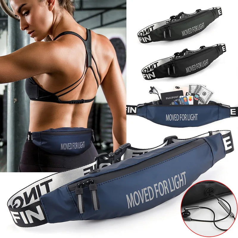 Waterproof Money Belt Bag for Sports Travel, Unisex Fanny Pack