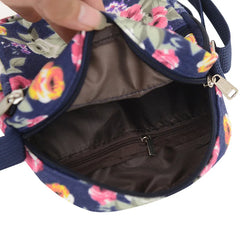Canvas Diagonal Women's Shoulder Bags Floral Cloth Bags Direct Batch