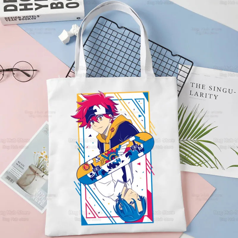 SK8 The Infinity Canvas Tote Eco Bag Anime Skate Boys Shoulder Beach Shopper