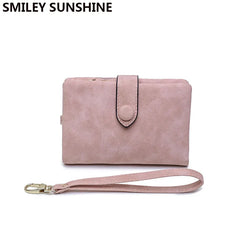 Vintage Leather Zipper Ladies Money Purse Retro Short Wallet