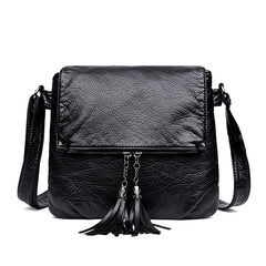 Tassels Crossbody Bag Soft Leather Purses And Handbag Women Shoulder Messenger B