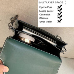 Retro Matte Crossbody Bag Chain Strap Small Flap Criss-cross Shoulder Bag