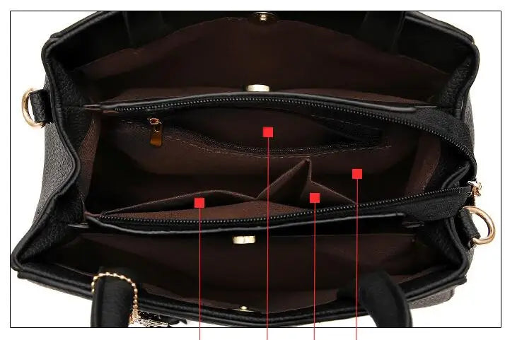 Famous Women Handbag Tassel Top-Handle Messenger Bag