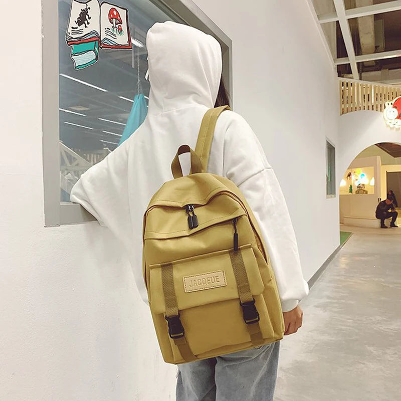 Canvas Women Backpack Anti-theft Shoulder Bag