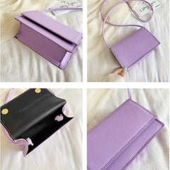 Candy Flap Bag Women Handbags Shoulder Crossbody Bag Female Plain PU Bag
