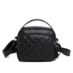Women's Soft Leather Shoulder Bag Double-layer Large-capacity Crossbody Bag
