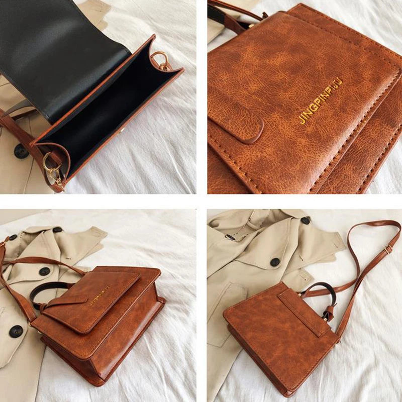 Autumn Winter Retro Bags Women Single Shoulder Messenger Mini Square Bags