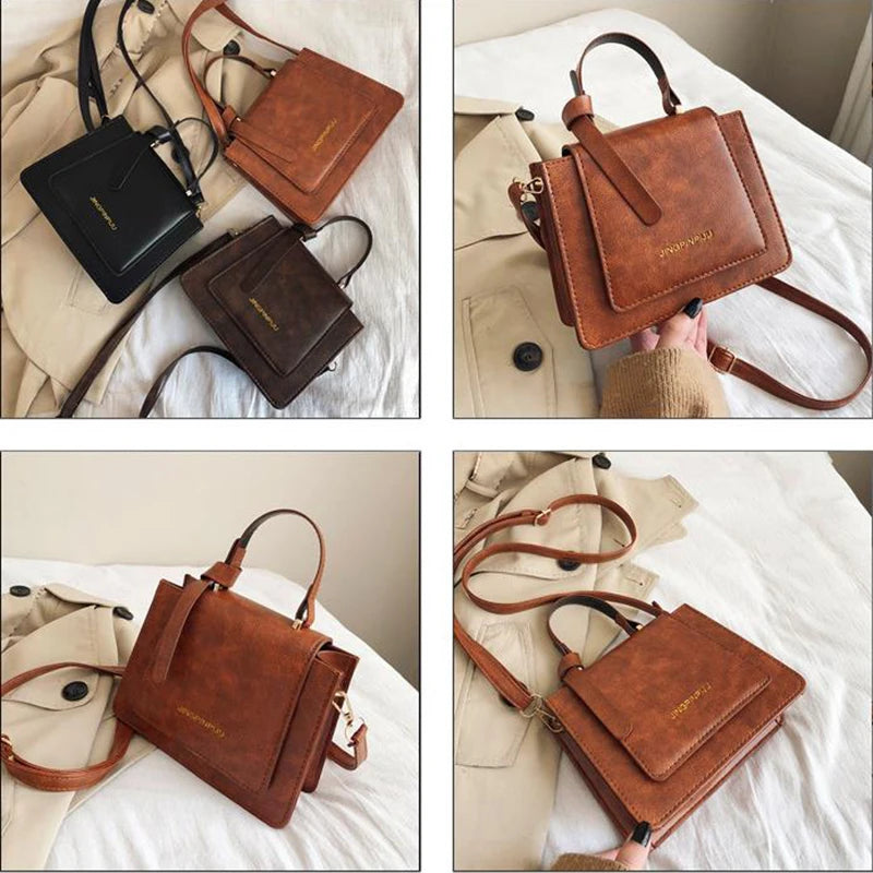 Autumn Winter Retro Bags Women Single Shoulder Messenger Mini Square Bags