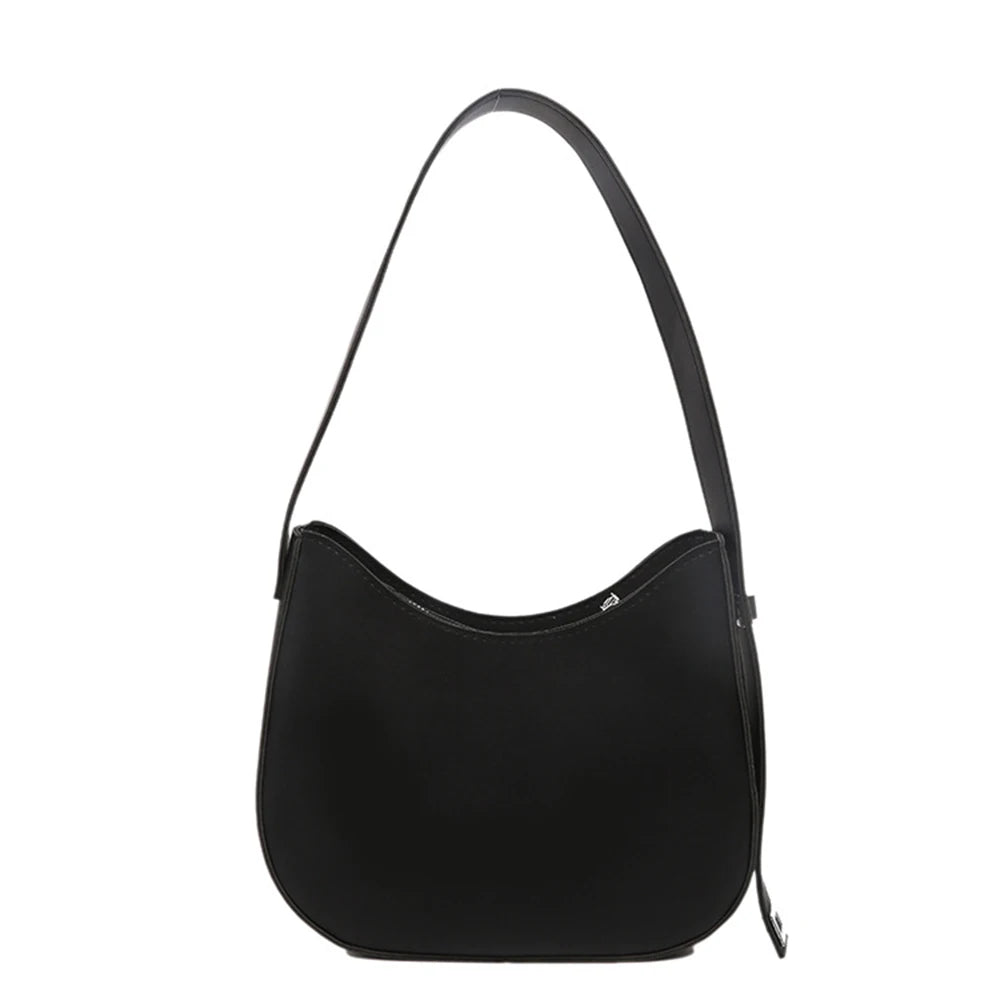 Half-Moon Small Shoulder Underarm Bag Spring PU Leather Handbag Tote
