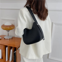 Half-Moon Small Shoulder Underarm Bag Spring PU Leather Handbag Tote