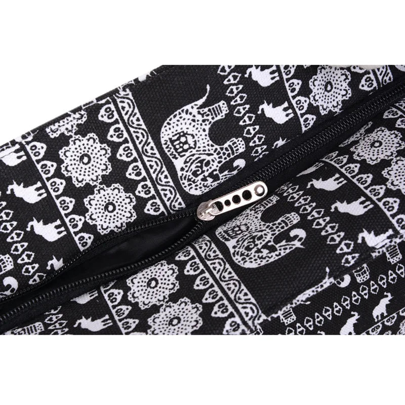 Animal Print Canvas Bags Women Elephant Print Shoulder Bags Big Capacity